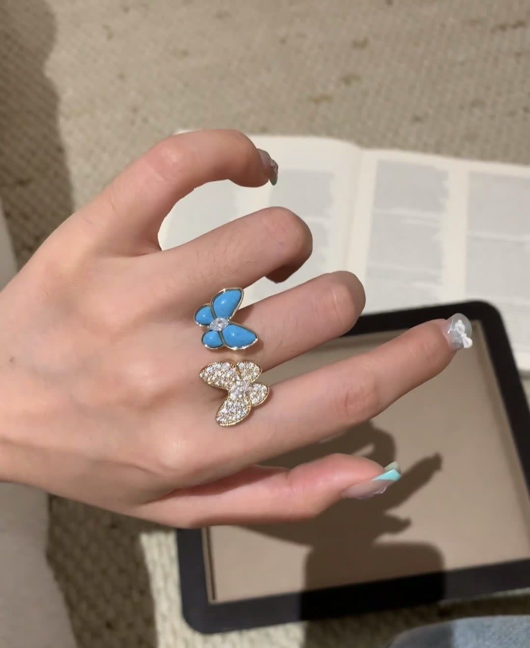 Van Cleef & Arpels Butterfly Stud Earrings